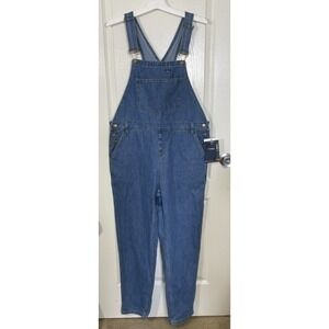 Hisea Denim Bib Coverall Overall Womens Large Blue Punk Grunge Streetwear Skater